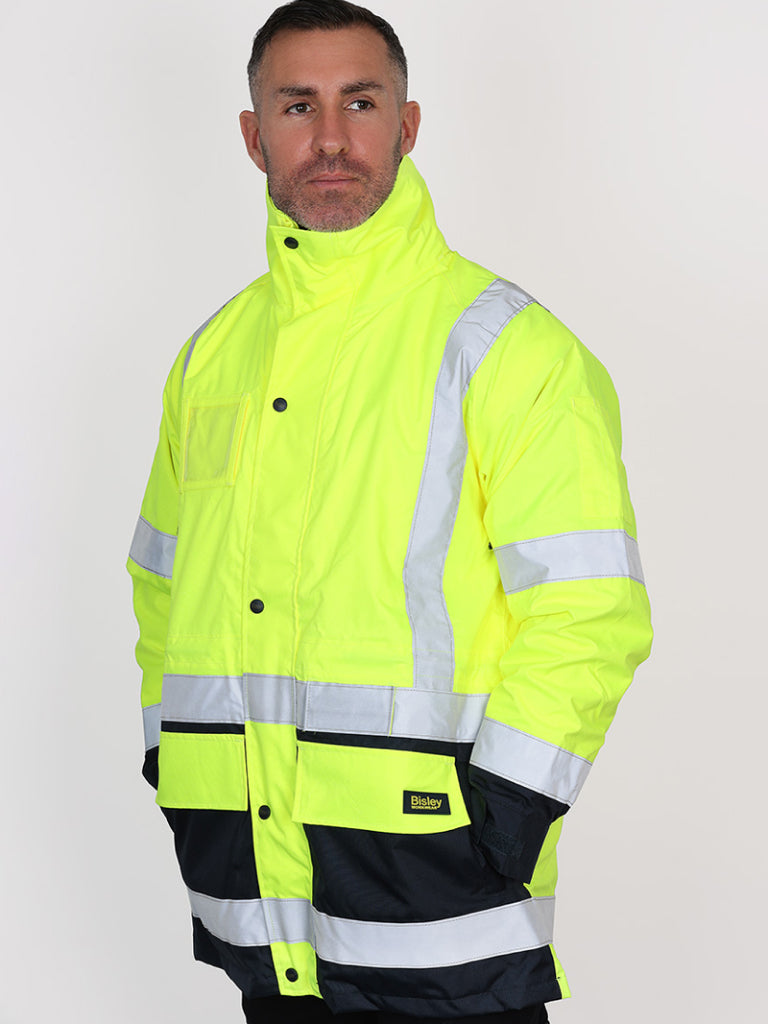 TAPED HI VIS 5-IN-1 RAIN JACKET