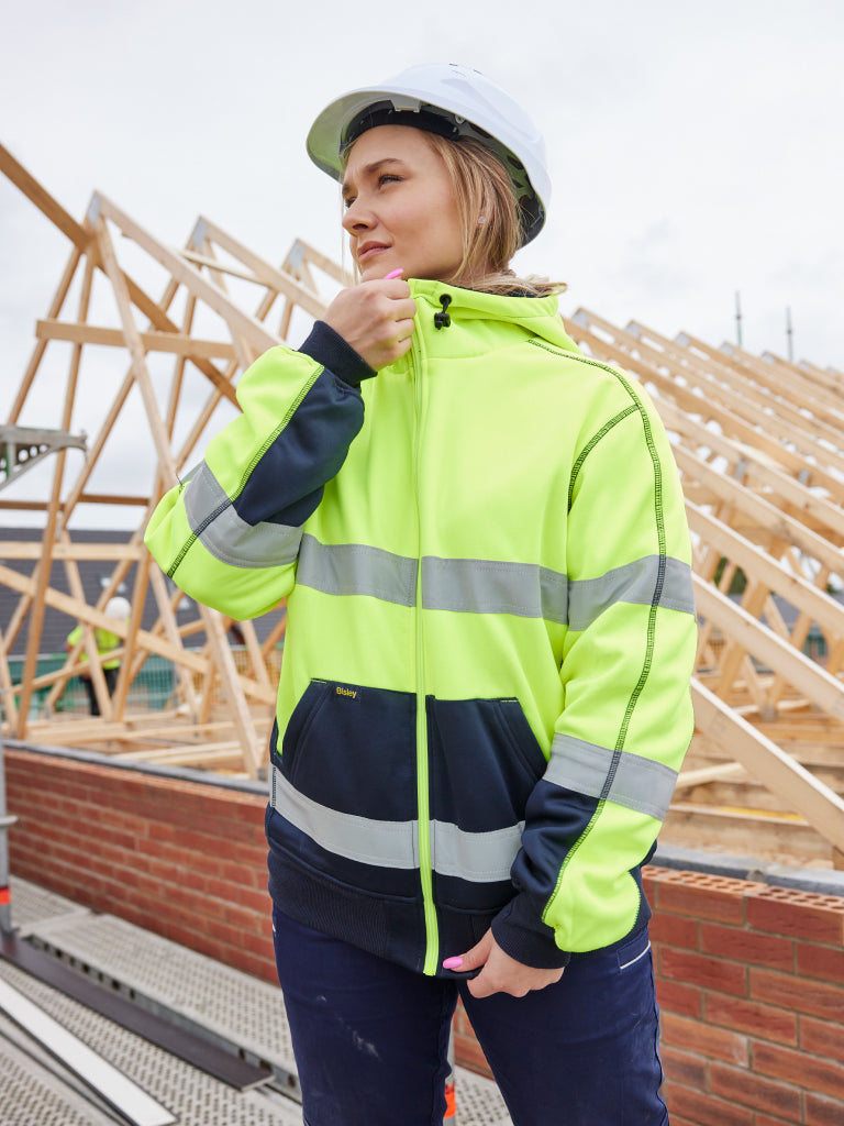 TAPED HI VIS FLEECE HOODIE