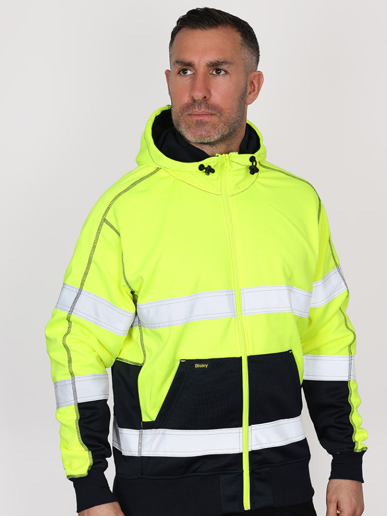 TAPED HI VIS FLEECE HOODIE