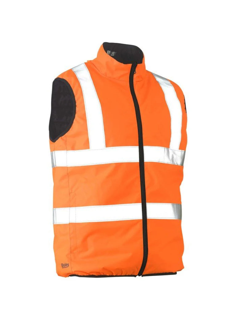 Bisley Workwear UK Taped Hi Vis 2-in-1 Reversible Puffer Vest