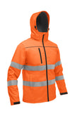 TAPED HI VIS SOFT SHELL JACKET WITH HOOD