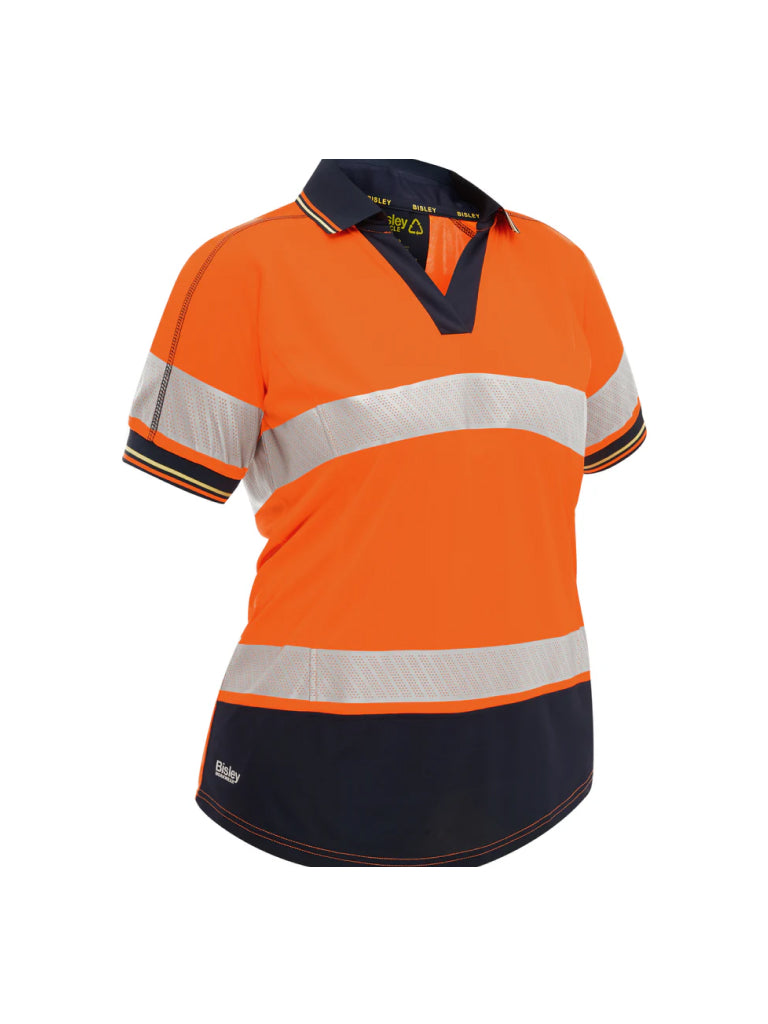 WOMENS SHORT SLEEVED TAPED TWO TONE HI VIS POLO – Bisley Workwear
