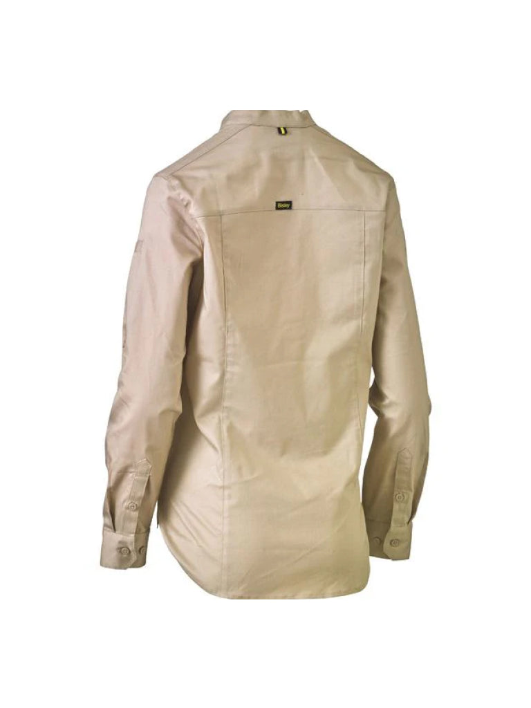 WOMEN'S STRETCH V-NECK CLOSED FRONT SHIRT