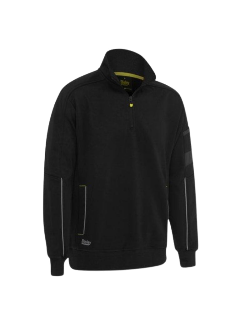 FLEECE 1/4 ZIP PULLOVER WITH SHERPA LINING