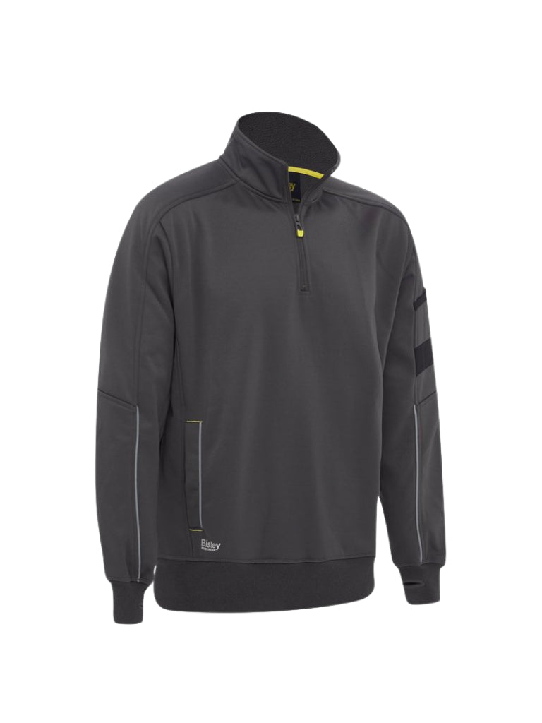 FLEECE 1/4 ZIP PULLOVER WITH SHERPA LINING