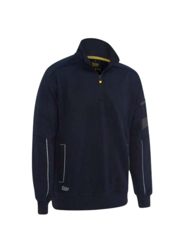 FLEECE 1/4 ZIP PULLOVER WITH SHERPA LINING