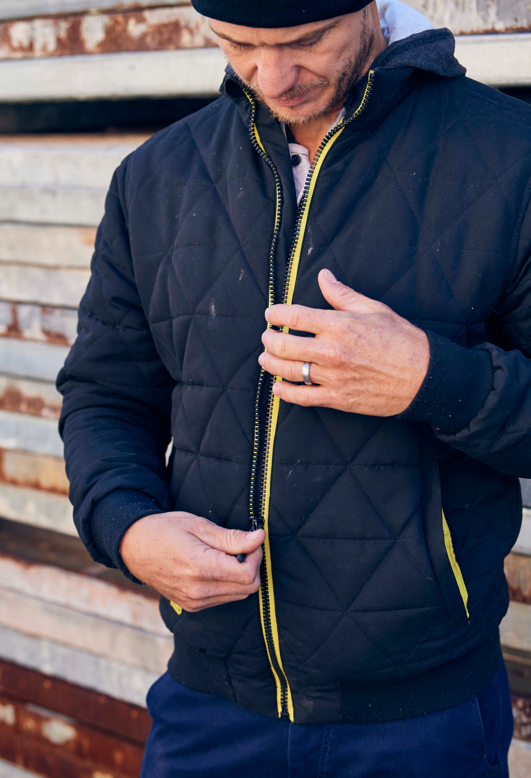 Diamond quilted bomber best sale jacket