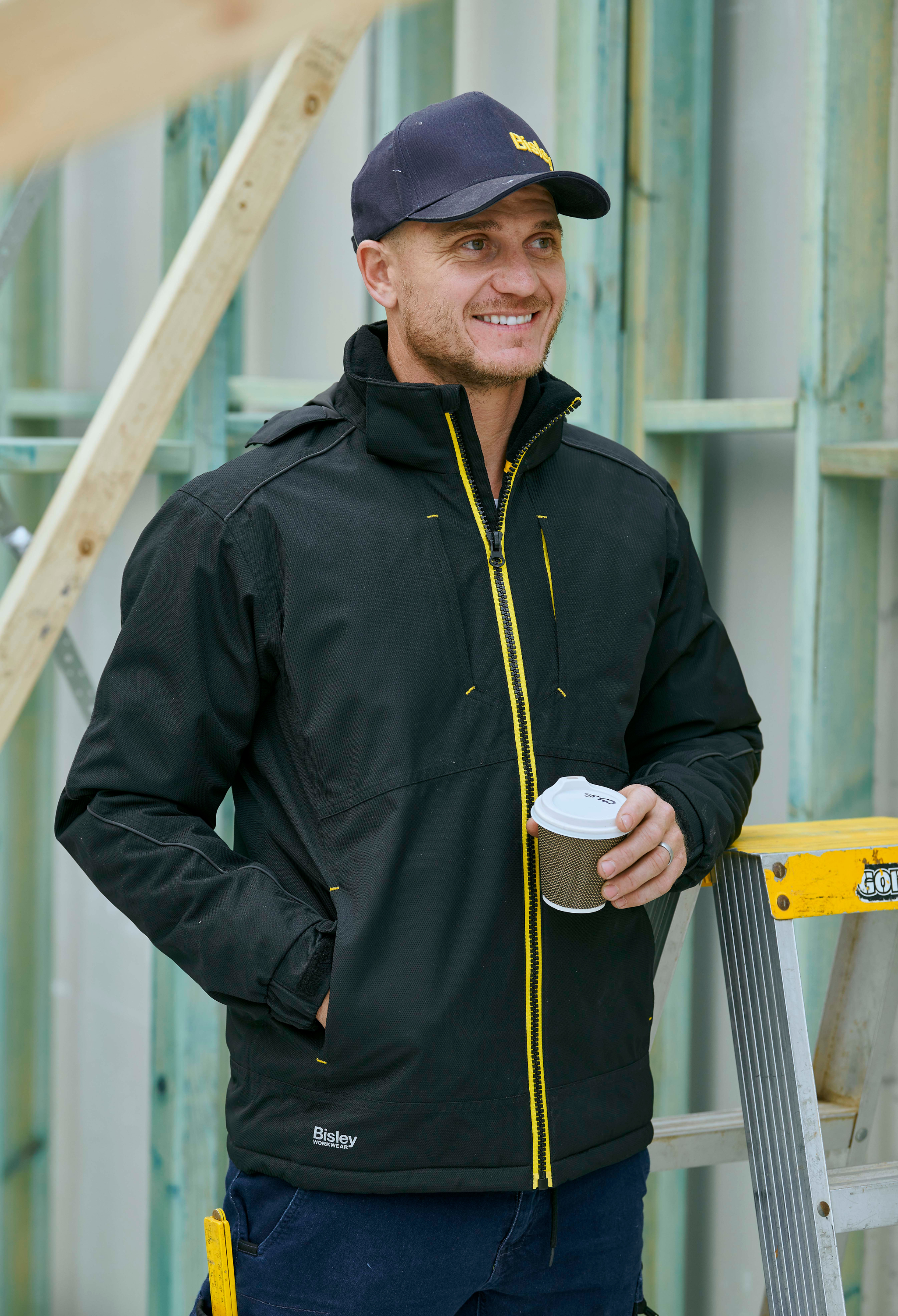 Bisley Workwear UK FLX MOVE Heavy Duty Waterproof Dobby Jacket