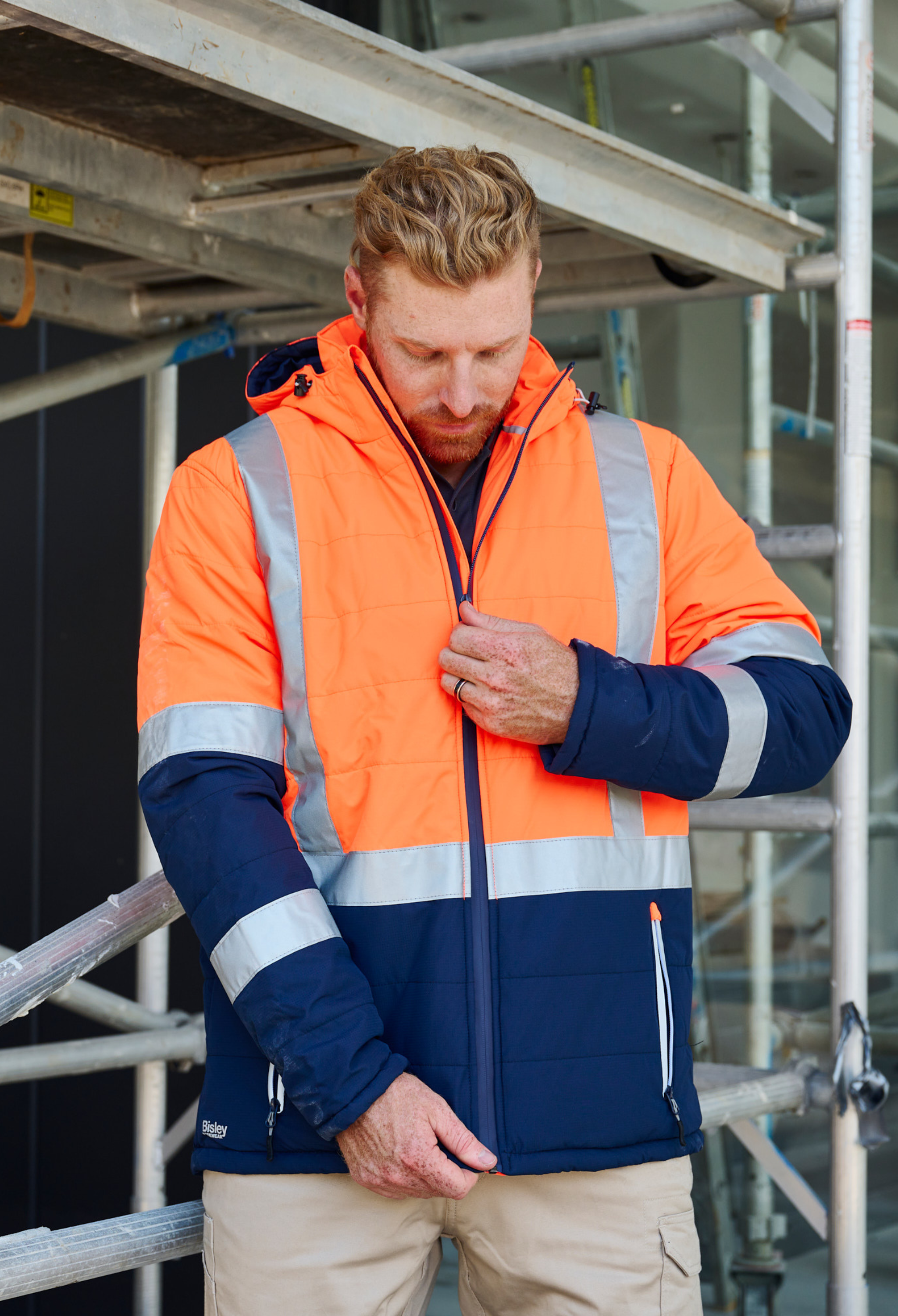 Hi vis puffer jacket best sale