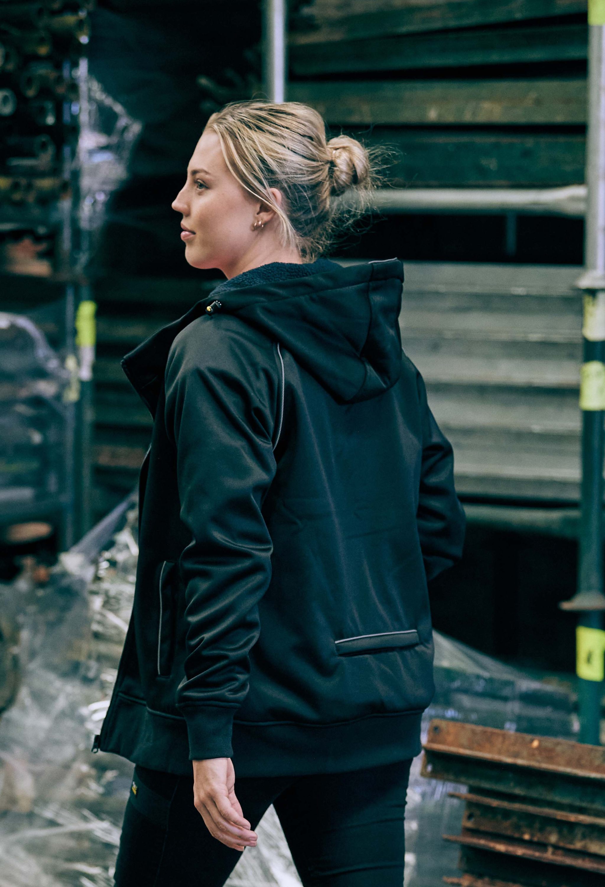 Womens fleece lined sales jacket with hood