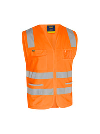 TAPED HI VIS ZIP SAFETY VEST