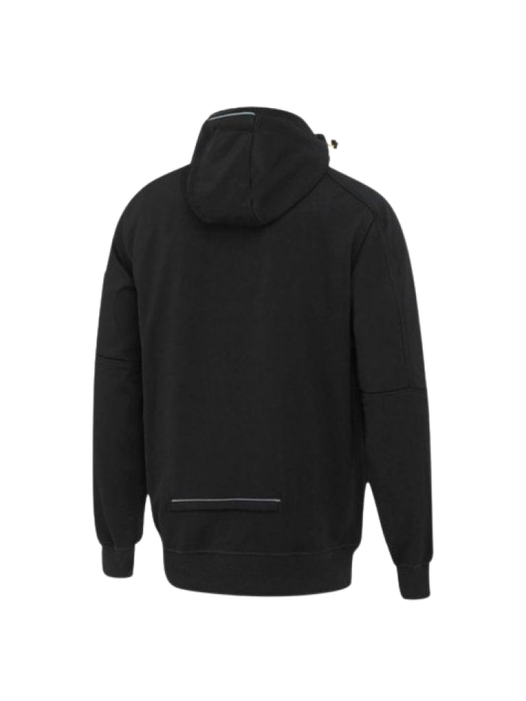 FLEECE ZIP FRONT HOODIE WITH SHERPA LINING