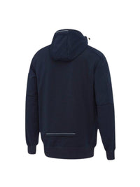 FLEECE ZIP FRONT HOODIE WITH SHERPA LINING