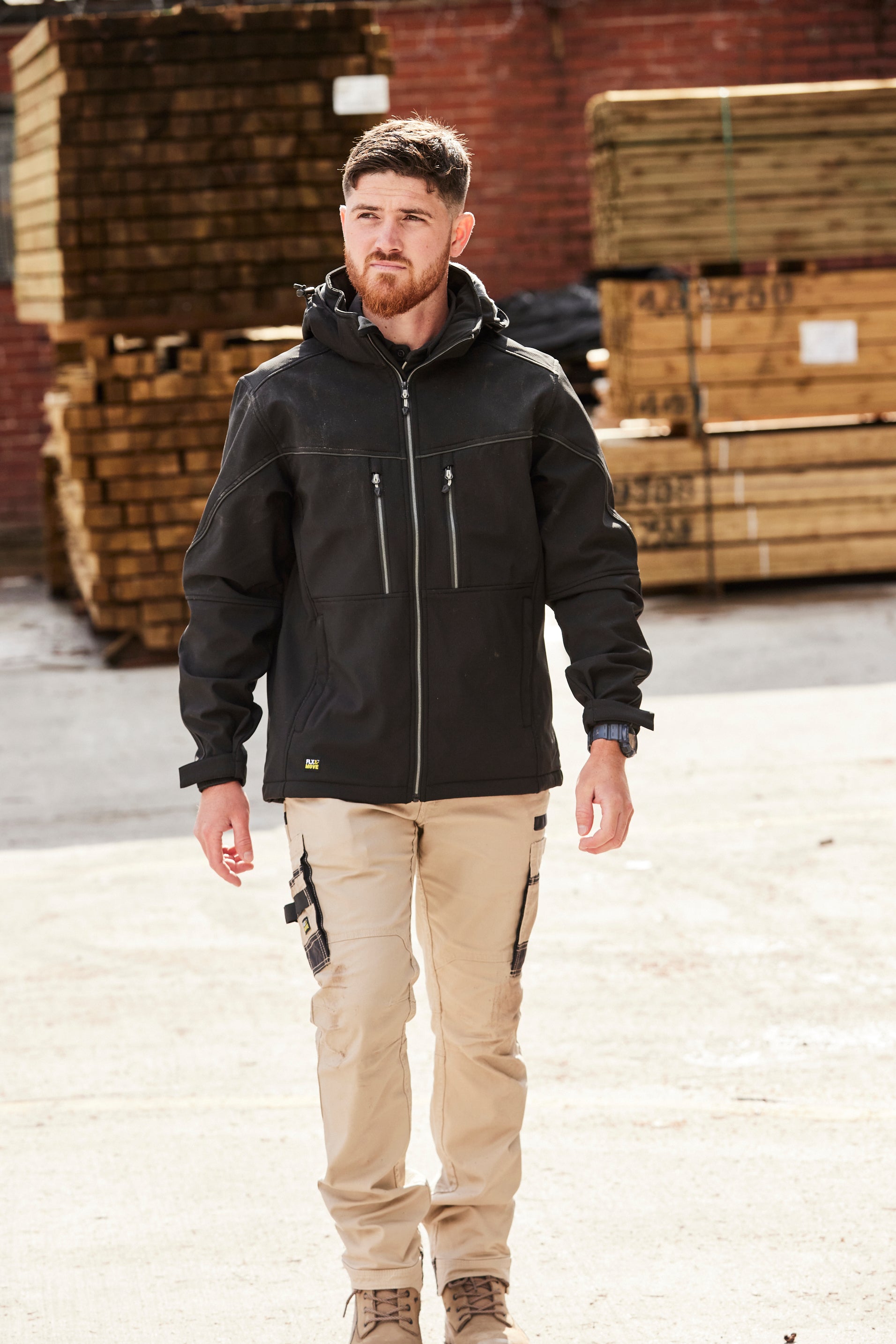 FLX & MOVE™ HOODED SOFT SHELL JACKET