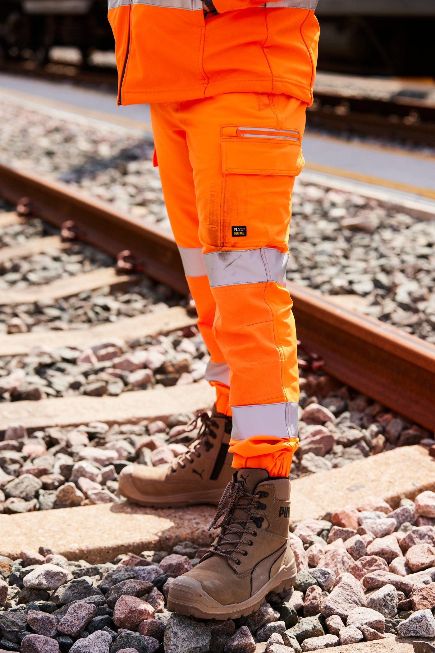 FLX MOVE TAPED HI VIS 4 WAY STRETCH JOGGER Bisley Workwear flx-move-taped-hi-vis-4-way-stretch-jogger-bisley-workwear