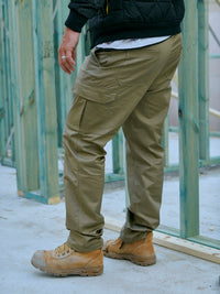 STRETCH COTTON DRILL CARGO TROUSERS