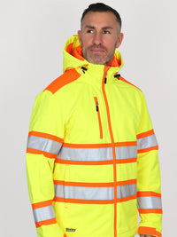 TAPED DOUBLE HI VIS SOFT SHELL JACKET