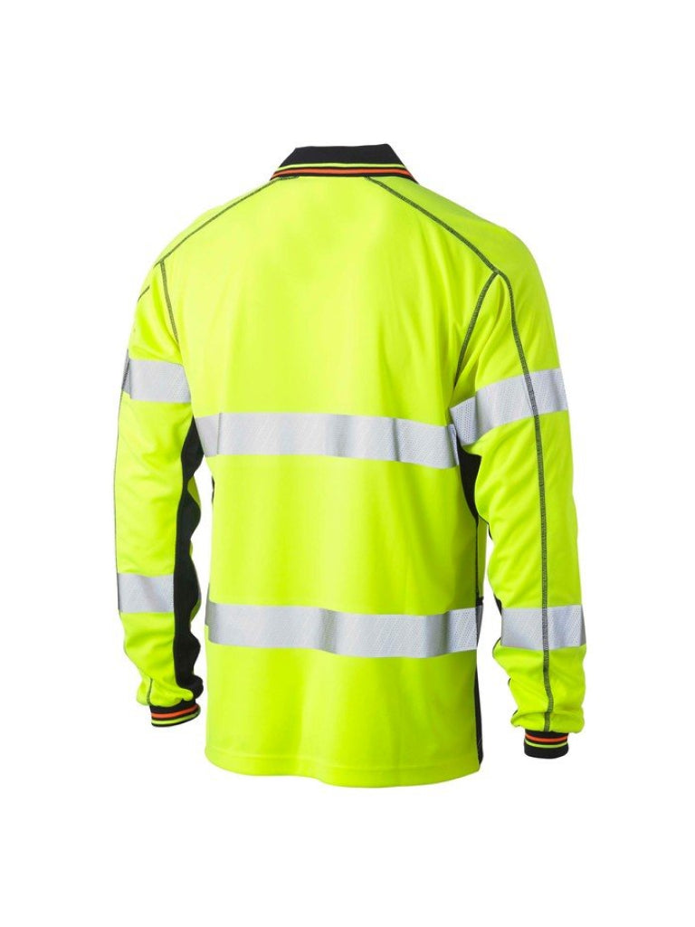 TAPED HI VIS POLYESTER MESH LONG SLEEVE POLO