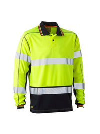 TAPED HI VIS POLYESTER MESH LONG SLEEVE POLO