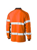 TAPED HI VIS POLYESTER MESH LONG SLEEVE POLO