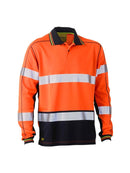 TAPED HI VIS POLYESTER MESH LONG SLEEVE POLO