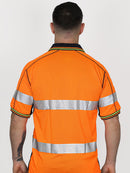 TAPED HI VIS POLYESTER MESH POLO