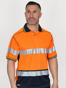 TAPED HI VIS POLYESTER MESH POLO