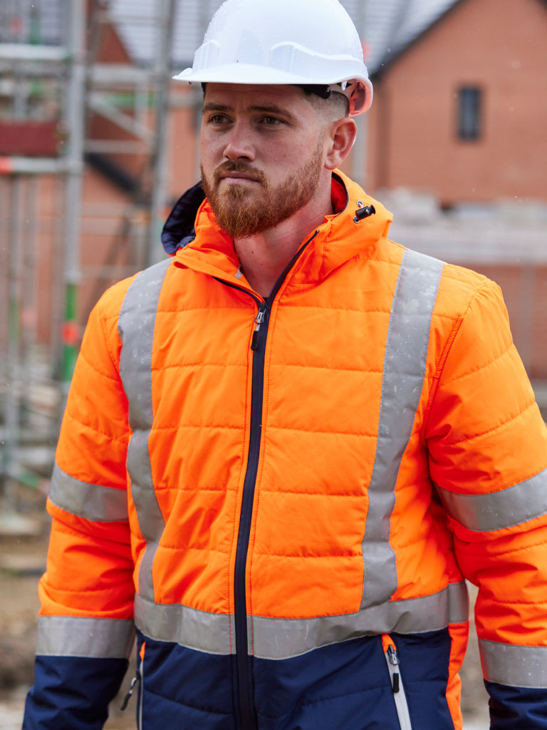 Bisley Workwear UK Taped Hi Vis Puffer Jacket