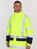 TAPED HI VIS RAIN SHELL JACKET