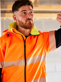 TAPED HI VIS RIPSTOP BONDED FLEECE JACKET