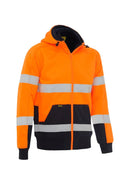 TAPED HI VIS ZIP FLEECE HOODIE WITH SHERPA LINING