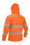 TAPED HI VIS SOFT SHELL JACKET WITH HOOD