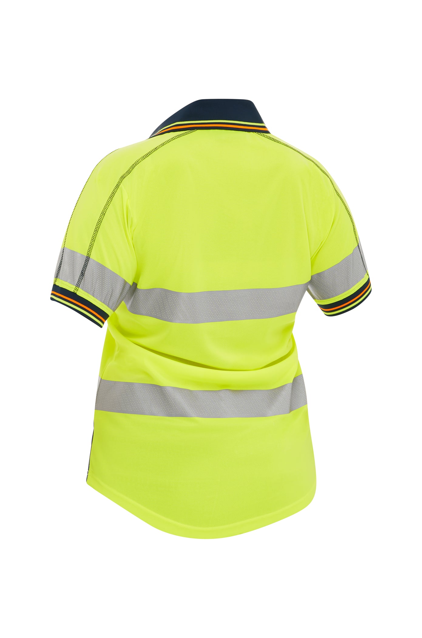 WOMENS SHORT SLEEVED TAPED TWO TONE HI VIS POLO