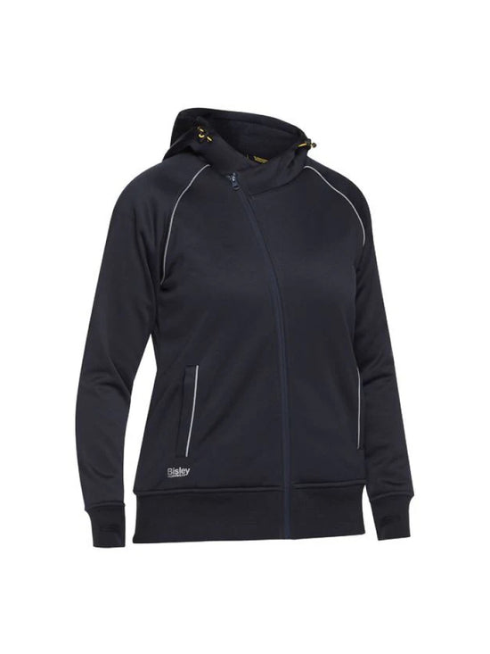 Bisley Women's Fleece Zip Front Hoodie Sherpa Lined BKL6925