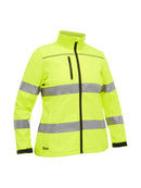 WOMEN’S TAPED HI VIS SOFT SHELL JACKET WITH HOOD