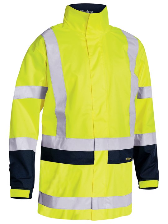 Bisley Workwear Taped Hi Vis Rain Shell Jacket BJ6966T