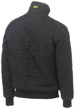 Bisley Workwear Diamond-Quilted Bomber Jacket with Chin Guard