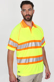 TAPED DOUBLE HI VIS MESH POLO