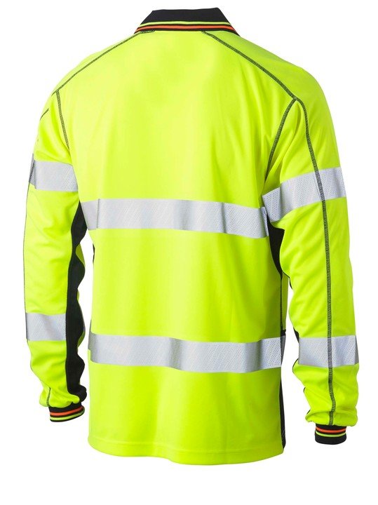 TAPED HI VIS POLYESTER MESH LONG SLEEVE POLO
