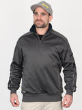 Sherpa Fleece Lined Charcoal Low-Pill Premium Polyester Pullover with 1/4 Zip