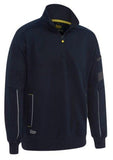 Bisley Workwear Navy Low-Pill Premium Polyester Pullover with Sherpa Fleece Lining