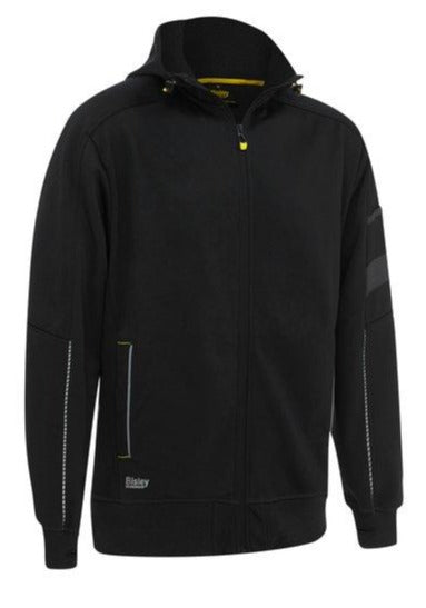Bisley Workwear Black Zip Up Hoodie with Sherpa Fleece Lining