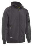 Bisley Workwear Charcoal Zip Up Hoodie with Sherpa Fleece Lining