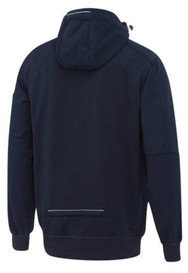 Bisley Workwear Navy Zip Up Hoodie Sherpa Fleece Lining with Back Mobile Zip-Up Pocket