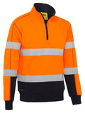 TAPED HI VIS ZIP FLEECE PULLOVER WITH SHERPA LINING