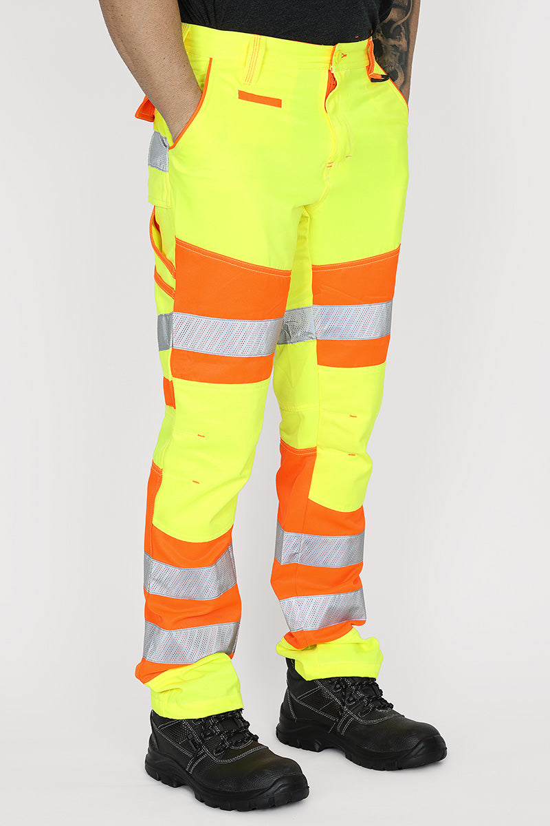 TAPED BIOMOTION DOUBLE HI VIS TROUSER