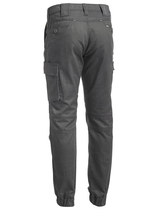Charcoal Slim Leg Cotton Stretch Pant with Reinforced Belt Loops