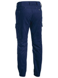 Navy Slim Leg Cotton Stretch Pant with Reinforced Belt Loops