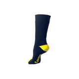 Bisley Workwear UK 3-Pack Black & Yellow Work Socks with Reinforced Heel Support